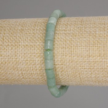 Brățară din nefrit cilindric, diametrul 6×6 mm, lungimea 18 cm, pe elastic