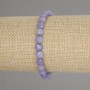 Brățară din acvamarin, monede fațetate, diametru 6 mm, lungime 18 cm, elastică