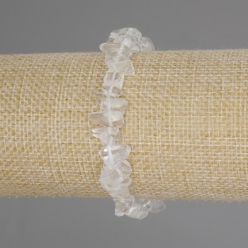 Brățară din cristal de munte – fragmente, diametru 6-9×3-6 mm, lungime 18 cm ±, pe bază elastică