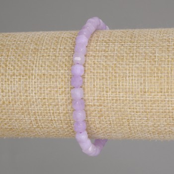 Brățară din ametist lavandă, cuburi fațetate, diametrul 5×5 mm, lungime 18 cm, extensibilă