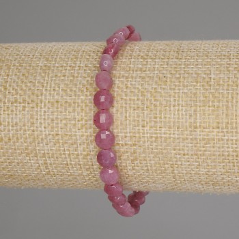 Brățară cu turmalin, mărgele fațetate în formă de monede, diametrul 6 mm, lungime 18 cm, elastic