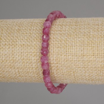Brățară cu turmalin, cuburi tăiate, 5×5 mm, lungime 18 cm, elastică