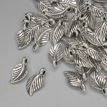 Pandantiv – Frunză, culoare bronz, diametrul 15×7 mm, +/- ambalare 46 buc