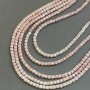 Mărgele roz din cristal cehesc cu luciu benzina pe șnur, cuburi tăiate, diametrul 4×4 mm, lungime 38 cm +
