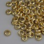 Furnitură mărgea-inserție, culoare metalică aurie, diametru 6x2,5 mm, gaură aproximativă 3,5 mm, ambalaj 20 g (~93 buc.)