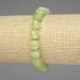 Brățară din crizolit (olivin) cub facetat 8×8 mm, mărgele de nisip 3 mm, lungime 18 cm, elastic