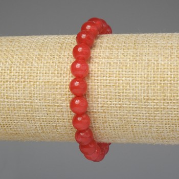 Brățară cu turmalin, bile netede de 8 mm, lungime 18 cm, pe elastic