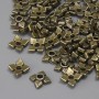 Capace pentru mărgele, culoare metal bronz, diametru 6×6×1,5 mm, gaură de aproximativ 1,5 mm, ambalaj 44 buc. +