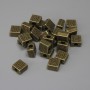 Mărgea-inserație din bronz, culoare bronz, diametru 6x6 mm, gaură de aproximativ 2,3 mm, ambalaj 25 buc.