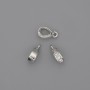 Furnitură pentru pandantiv, diametrul 11×3,5 mm, diametrul găurii 5×3,5 mm - culoare argintie a metalului