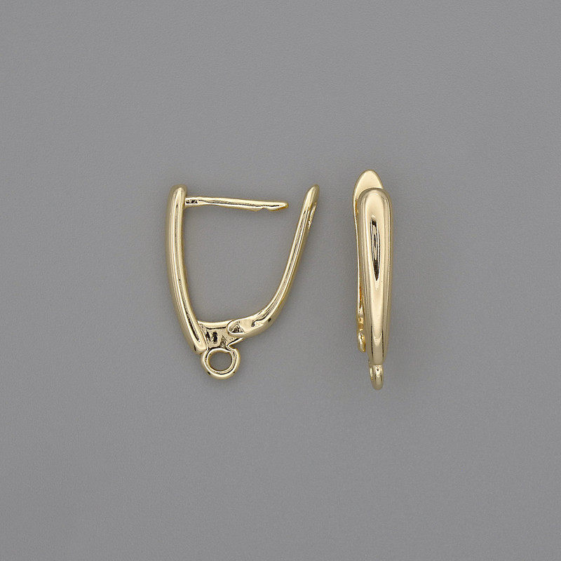 Știfturi pentru cercei din metal auriu 18x3 mm (+) - pereche