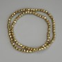 Mărgele de hematit culoare aurie, bile tăiate de 4 mm pe fir, lungime 38 cm+