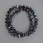 Mărgele din hematit cubice, cu gaură transversală, 5,5×5,5 mm, pe fir, lungime 40 cm+