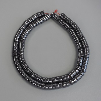 Mărgele de hematit rondel 6x3 mm pe fir, lungime 40 cm+