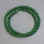 Mărgele de chrysoprază netede, diametru 6 mm, lungime 38 cm, pe fir