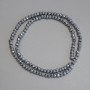 Mărgele hematit, culoare argintie, rondele facetate 4×3 mm, pe fir, lungime 38 cm+