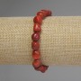 Brățară din coral poros, cu mărgele tăiate, diametrul 7-9x6-8 mm, lungime 18 cm, elastic