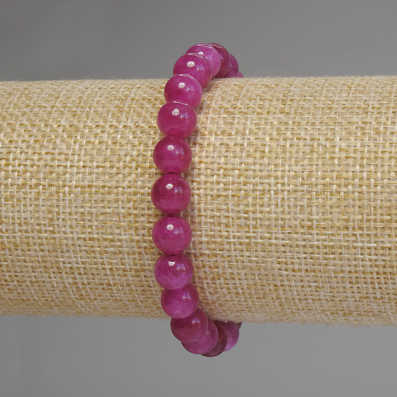 Brățară cu turmalin, bile netede, diametrul 8 mm, lungime 18 cm, pe elastic