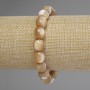 Brățară din sidef, mărgele în formă de butoi, diametrul 10×9,5 mm, lungime 18 cm, elastică