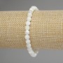 Brățară din sidef, mărgele lucioase, diametrul 6 mm, lungime 18 cm, pe elastic
