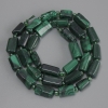 Mărgele din malahit, tăiate, diametru 10-12×6-6 mm, 5 mm ±; 3 mm ±, lungime 39 cm ±, pe șnur