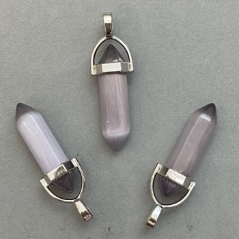 Pandantiv «Ochi de Pisică» hexagonal, sferă de cristal, 8x31x41 mm+