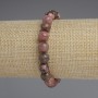Brățară din rodonit, bile netede, diametru 8,5 mm, lungime 18 cm, pe elastic