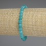 Brățară din acvamarin cu bile netede, diametrul 6 mm, lungime 18 cm, pe elastic
