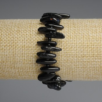 Brățară din agat – fragmente în formă de ac, diametru 15–28 × 3–4 mm ±, mărgele de 3 mm ±, lungime 18 cm ±, elastic