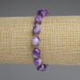 Brățară din sugilit cu mărgele tăiate, diametrul 10×8,5 mm, 5 mm ±, mărgele de 3 mm ±, lungime 18 cm ±, pe elastic