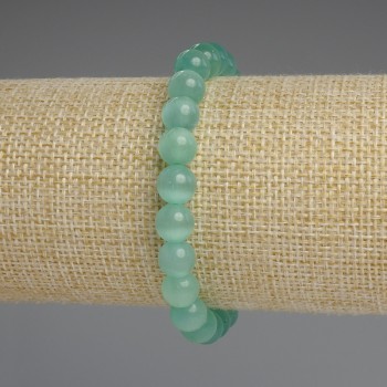 Браслет Котяче Око гладка кулька 8мм+-, довжина 18см+- стрейч