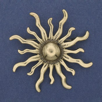 Broșă «Iarilo» metal auriu 69 mm+