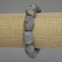 Brățară din labradorit cu mărgele fațetate, diametrul 18–20×13–16 mm, lungime 18 cm, pe elastic