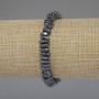 Brățară din hematit cu pietre rotunjite, diametru 8-9×3 mm, lungime 18 cm, elastică