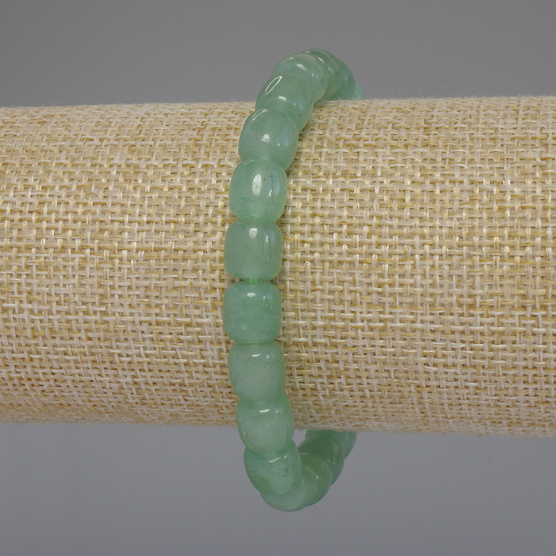 Brățară din nefrit cilindric, diametrul 8x8 mm, lungime 18 cm, elastică