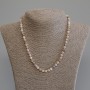 Colier din opal roz, cuburi fațetate, diametru de aproximativ 5×5 mm, lungime de aproximativ 50 cm, cu închizătoare