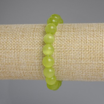 Браслет Котяче Око гладка кулька, діаметр 9мм+-, довжина 18см+- стрейч