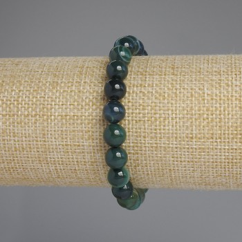 Brățară din piatră ochi de pisică, mărgele netede, diametru 8 mm ±, lungime 18 cm ±, pe elastic