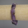 Brățară cu ametist, zale dreptunghiulare, diametrul 18x13 mm, lungime 18 cm, elastică