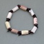 Brățară cu opal tăiat și granat 13×8 mm +/-, lungime 18 mm +/-, bandă elastică