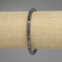 Brățară cu hematit, rondel pătrat 4×2 mm, lungime 18 cm, pe elastic