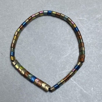 Brățară hematit «Val», diametru 5,5×4 mm, lungime 18 cm, șnur elastic