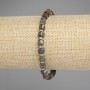 Brățară din jasper «Sângele Dragonului» cu cuburi tăiate, diametrul 5 mm ±, mărgele 3 mm ±, lungime 18 cm ±, pe bază elastică