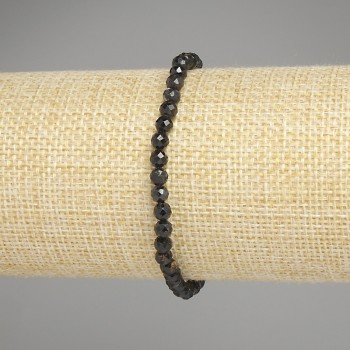 Brățară din turmalin, mărgele facete, diametrul 4 mm, lungime 18 cm, elastic