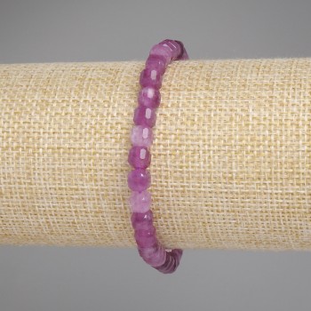 Brățară din turmalin, cuburi tăiate cu fațete, 5 mm, lungime 18 cm, elastic