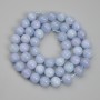 Mărgele din acvamarin, netede, diametru 8 mm, lungime aproximativă 38 cm, pe șnur