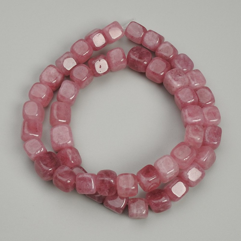 Mărgele de turmalin cubice, diametrul 7×7 mm, lungime 38 cm, pe fir