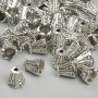 Capace terminale pentru bijuterii, diametru 8×6,5 mm, gaură 1,8 mm, culoare argintiu metal, ambalaj 20 g ± (~45 buc.)