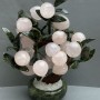 Suvenir arbore decorativ din piatră naturală – cuarț roz, 33–37 mm, flexibil, lungime 25 cm