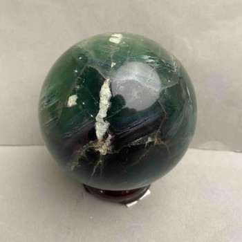 Bilă suvenir din piatră naturală fluorit, diametrul 92 mm ± greutatea 1378 g